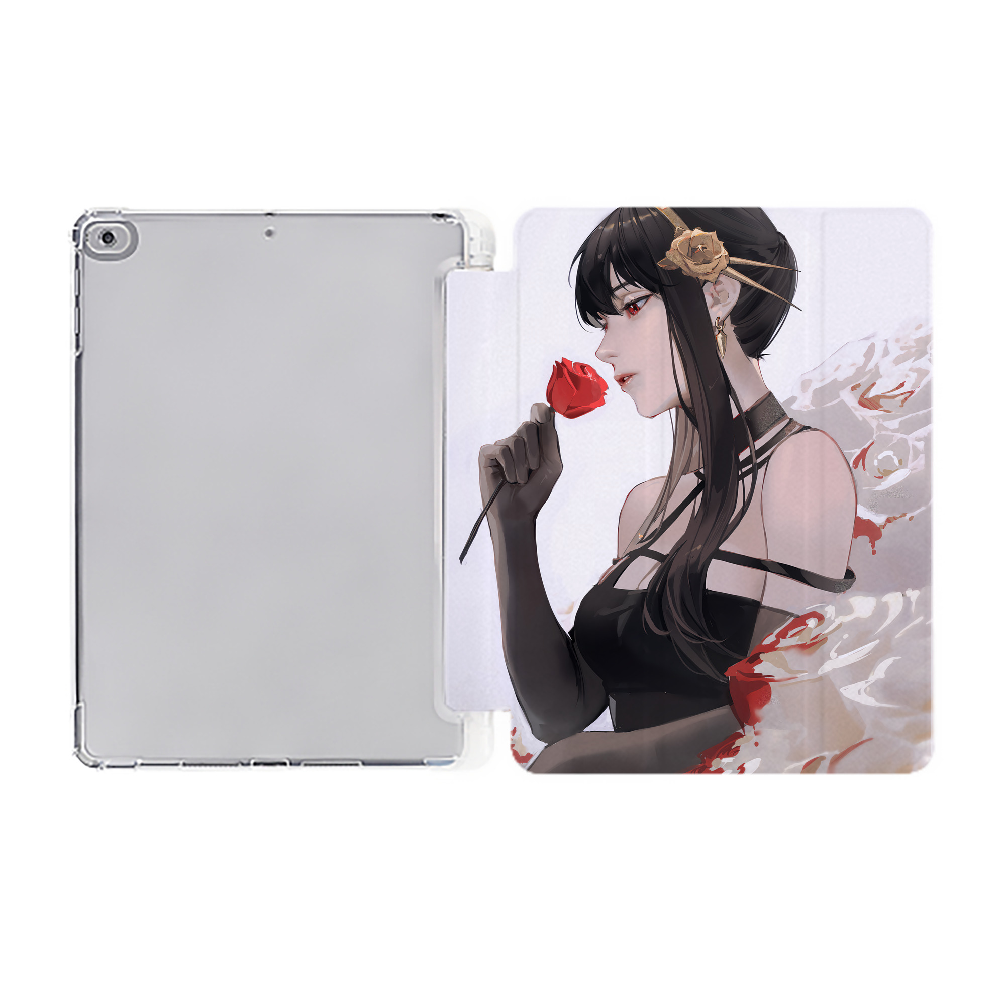 （画像用） SPY×FAMILY间谍家家酒 IPad ケース ペン収納付き 三つ折りスタンド PUレザー×シリコン 対応機種9.5/10.5/10.9インチ